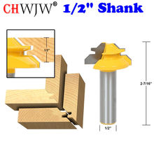 Small Lock Miter Router Bit - 45 Degree - 1/2" Stock - 1/2" Shank Tenon Cutter for Woodworking Tools- Chwjw 15129 2024 - buy cheap