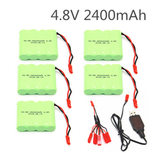 4.8V 2400mAh Ni-MH Battery With 5in1 Charger For Remote Control Toys Lighting Electric Tool AA Group RC TOYS Battery Group JST 2024 - buy cheap