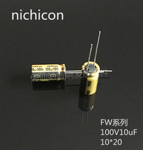 10 pçs/20 pçs nichicon capacitância série fw 100v100uf 10*20 áudio super capacitor capacitores eletrolíticos frete grátis 2024 - compre barato