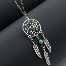 ISINYEE Fashion Dream Catcher Pendant Necklace For Women Girl Angel Wings Feather Tassel Necklace Vintage Tibetan Silver Jewelry 2024 - buy cheap