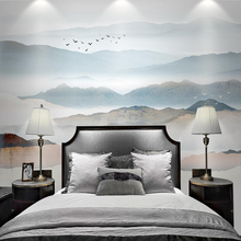 Decorative wallpaper Chinese zen ink landscape painting TV sofa background wall 2024 - buy cheap