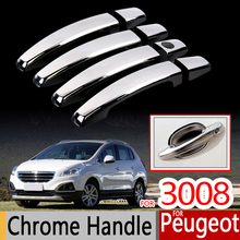 Cubiertas de molduras cromadas para Peugeot 3008, Juego de 4 Uds. 2008-2016, accesorios Adhesivos para coche de buena calidad, estilo de coche 2012 2015 2024 - compra barato