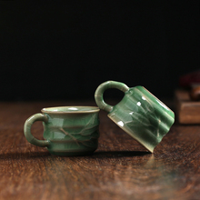2 pcs/Set Brother Kiln Chinese Longquan Celadon Porcelain Kung Fu Teacup and Saucer Tea Bowl 35ml China Transparent Tea Pot 2024 - buy cheap