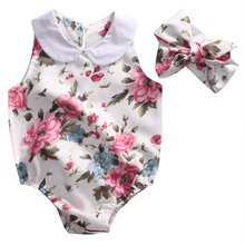 Citgeett-body Floral para recién nacido, mono con cuello de mono sin mangas, ropa de verano de 0 a 24 meses 2024 - compra barato