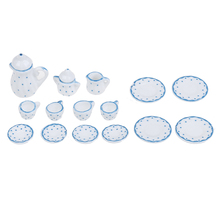 15Pcs 1/12 Ceramic Blue Flower Patten Porcelain Coffee Tea Cups Tableware Dollhouse Kitchen Accessories Dollhous Miniature 2024 - buy cheap