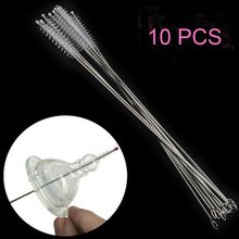 10 Pcs Nylon Brush Stainless Steel Straw Cleaners Brush Glass Drinking Pipe Baby Bottle Clean Tools Small Thin Brush 17cm Long 2024 - buy cheap