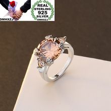 OMHXZJ-Anillo de plata esterlina 925 para hombre y mujer, anillos redondos de circón AAA, color champán, regalo de boda, moda europea, venta al por mayor, RR119 2024 - compra barato