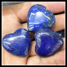 1PC nature lapis luzli stone beads wholesale gem stone heart shape NO HOLE 30mm factory stone beads directly selling top fashio 2024 - buy cheap