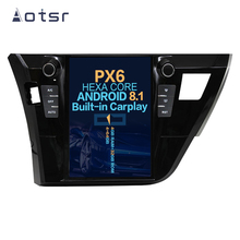 Aotsr Tesla 12.1” Vertical screen Android 8.1 Car Multimedia DVD player carplay GPS Navigation For Toyota Corolla 2014-2016 Wifi 2024 - buy cheap