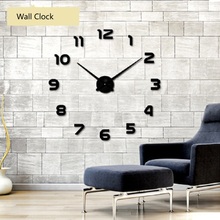 2019 Free Shipping New Clock Watch Wall Clocks Horloge 3d Diy Acrylic Mirror Stickers Home Decoration Living Room Quartz Needle 2024 - buy cheap