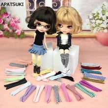 5pair/lot Middle Tube Socks For Blythe Doll Colorful Sock for Barbie Dollhouse Cotton Sock For 1/6 BJD Doll Accessories 2024 - buy cheap