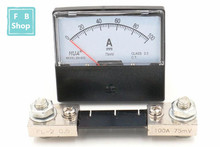 Panel de medidor de corriente analógico, amperímetro de corriente y derivación, DH-670/CQ-670, 100A, CC, 1 Juego 2024 - compra barato