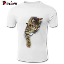 2019 Newest 3D Cute Cat Print Animal T shirt Men/Women White Casual Brand Print Cat Short Sleeve Summer Tops Tee Tshirt Male 4XL 2024 - buy cheap