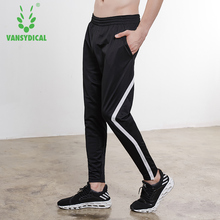 Vansydical Sports Running Pants Autumn Winter Men's Fitness Side Zipper Letters Gym Sweatpants Outdoor Workout Jogging Trousers 2024 - buy cheap