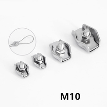 2pcs M10 10mm Clip 304 stainless steel Wire Rope Clamps Single Grip Cable Clamp Caliper 2024 - buy cheap