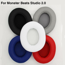 Almohadillas de espuma para auriculares, almohadillas de espuma de cuero para Monster Beats Studio 2,0 3,0, 2 unids/par 2024 - compra barato