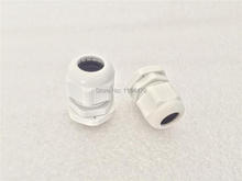20 unids/lote plástico Nylon conector impermeable PG16 blanco Dia 10-14mm Cable adaptador de juntas 2024 - compra barato