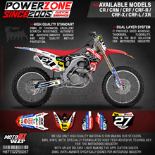 PowerZone-Kit de pegatinas 3M para HONDA, calcomanías de fondo de equipo gráfico personalizado para HONDA CRF250R 2010-2013 CRF450R 2009-2012 057 2024 - compra barato