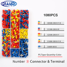 1080Pcs/Set 22-12AWG Mix Color Wire Copper Crimp Connector Insulated Insulated Cord End Cable Wire Terminal Kit DIY brass DIANQI 2024 - buy cheap