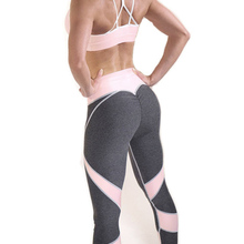 Calças de ioga push-up hip fitness patchwork esportes treino atlético leggins elastic cintura alta calças de corrida finas femininas 2024 - compre barato