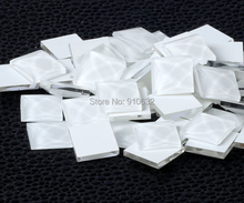 1000 шт., 8 мм, белые квадратные желеобразные стеклянные кристаллы 2024 - купить недорого