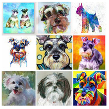 photos custom diamond painting,schnauzer pet puzzle Full,5d daimond Embroidery,square drill Rhinestone,Mosaic Cross Stitch C579 2024 - buy cheap