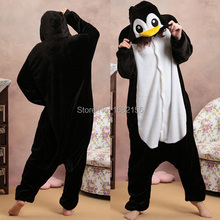 Pijama cosplay de pinguim preto kigurumi, roupa de dormir de flanela para cosplay, jogo de desenho animado 2024 - compre barato