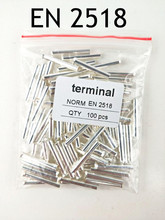 100PCS  14AWG Bootlace cooper Ferrules kit set Wire Copper Crimp Connector Insulated Cord Pin End Terminal EN2518 2024 - buy cheap