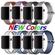Woven Nylon Watchband straps for iWatch Apple Watch sport loop bracelet & fabric band 38mm 42mm 40mm 44mm series 1 2 3 4 5 2024 - buy cheap
