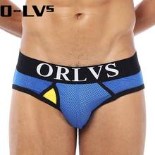 ORLVS Underwear Men Briefs ORLVS Mesh Men's Briefs Cotton Sexy Brief Male Underpants Pouch Gay Men Underwear Breathable OR133 2024 - buy cheap