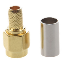 5pcs SMA Male Plug RF Coaxial Connector Crimp for RG58 RG142 RG400 LMR195 RG223 Drop shipping 2024 - buy cheap