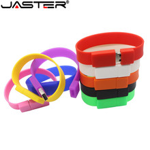 JASTER Silicone Bracelet Wrist Band 64GB 128GB 32GB 16GB 8GB 4GB USB 2.0 Flash Memory Stick Pen Drive U Disk Pendrives Gifts 2024 - buy cheap