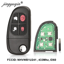 Пульт дистанционного управления jingyuqin 4 Bottons для Jaguar X-Type S, чип NHVWB1U241, 2009, XJ, XJR, 2002-2008, 433 мгц, 4D60 2024 - купить недорого