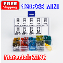 120pcs Car MINI Fuse 7.5A 10A 5A 15A 20A 25A 30A Amp ZINC Assortment Auto Blade Type Fuses Vehicle Boat Truck SUV with Box Clip 2024 - buy cheap