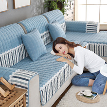 Quatro estações disponíveis capa de sofá de algodão impresso toalha de sofá universal antiderrapante capa de sofá 1/2/3/4 conjunto almofada de sofá 2024 - compre barato