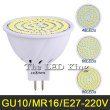 1X новейший GU10 / E27 / MR16 Светодиодный прожектор мощность 12 Вт 9 Вт 6 Вт яркость 3528SMD 48 Светодиодный s 60 Светодиодный s 80 светодиодный светильник украшение дома светодиодный светильник 2024 - купить недорого