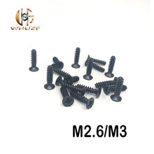 1000Pcs M2.6/M3 Carbon Steel Phillips Cross Countersunk Flat head tail tapping screws computer bolts Black 2024 - buy cheap