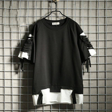 2019 New Summer Mens Short Sleeves Hip Hop T Shirt Man Fashion Cotton Harajuku Brand male Hole T-shirt Casual Tshirt Streetwear 2024 - buy cheap