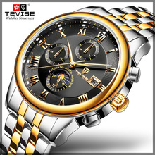 TEVISE 2019 business watch men Automatic calendar clock men Moon Phase waterproof Mechanical watch top brand relogio masculino 2024 - buy cheap