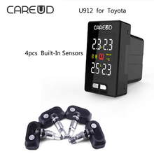CARUED Tire Pressure Monitoring U912 for Toyota TPMS Support BAR PSI 4pcs Built-in Sensors Car Alarm System LCD Screen Alarm 2024 - buy cheap