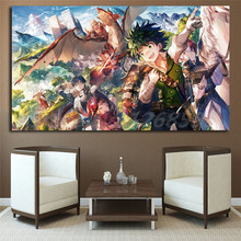 Pósteres en lienzo de Izuku Midoriya HD para decoración del hogar, pintura de imágenes de pared para oficina, sala de estar, impresiones artísticas, Boku No Hero Academia 2024 - compra barato