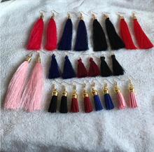 Fiber Trendy Multicolor Ethnic Style Earrings Tassel Drop Tassel Earrings for Women Fashion Jewelry Wedding Bridal Party 1 Pair 2024 - buy cheap