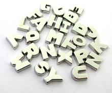 130PCS/lot Solid Silver Color Alphabet Letter 26 A - Z Alloy Floating Locket Charms Fit For Glass Memory Locket DIY Jewelrys 2024 - buy cheap