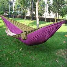 free shipping!Outdoor Double hammock,camping survival Parachute cloth Dormitory bedroom canopy swing hammock 260*140cm 1set 2024 - buy cheap