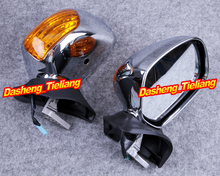 Motocicleta retrovisor vista traseira lateral espelhos asa para honda goldwing gl1800 2001-2011 prata metálico esquerda à direita 2024 - compre barato