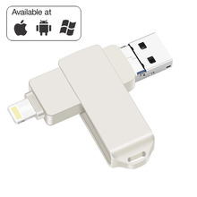 Unidades Flash USB 3 en 1 para iPhone/Android 16G, 32GB, 64GB, 128GB, Pen Drive OTG USB 3,0, unidad de memoria externa 2024 - compra barato