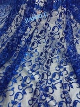 Nice looking french Net Lace Fabric JIANXI.C-111663 with glued glitter african lace fabric 2024 - buy cheap