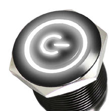 EE support 12V 3A 16mm LED Symbol & Circle Black Metal Push Button Switch ON/OFF 2024 - buy cheap
