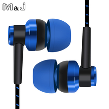 M & J-auriculares con cable MP3 y MP4, dispositivo de audio con cable trenzado, aislamiento de ruido, para iphone y Xiaomi redmi pro 2024 - compra barato