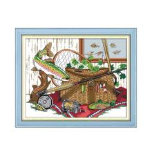 Joy Sunday Cross Stitch Kit Printed Canvas 11CT 14CT DMC Cross Stitch Kit Embroidery Needlework Set Cartoon Pattern Cross Stitch 2024 - buy cheap